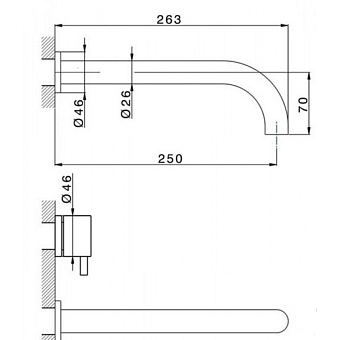 Смеситель для раковины Cisal Less New LN0135112F никель