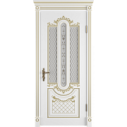 Межкомнатная дверь Владимирская фабрика дверей Classic Alexandria Polar Pg Art Cloud Эмаль 700х2000мм остеклённая