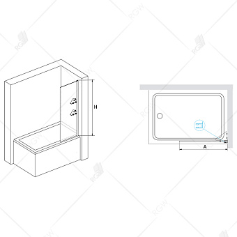 Стеклянная шторка на ванну RGW Screens SC-53 150х80см