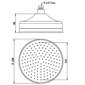 Верхний душ Bongio Soffioni 10860CRPR хром