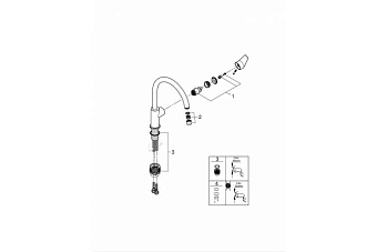 Смеситель для кухни GROHE BauEdge 31367001 высокий излив хром