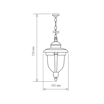 Светильник ландшафтный Elektrostandard Atlas a028009 GLYF-2010H 60Вт IP44 E27 чёрное золото