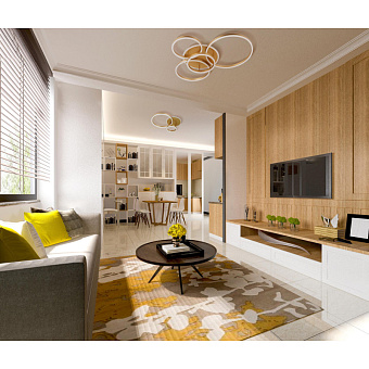 Люстра потолочная De Markt Оскар 510011503 82Вт 1 лампочек LED