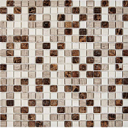 Мозаика PIXEL Каменная PIX277 Emperador Dark/White Wooden/Dolomiti Bianco мрамор 30,5х30,5см 0,93кв.м.