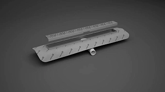 Душевой лоток RADAWAY 5L105A/5R105R 30х127,2см горизонтальный сток с решёткой