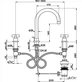 Смеситель для раковины Cisal Barcelona BA00106021 хром