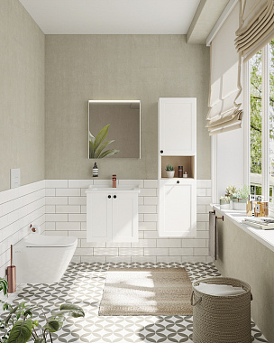 Пенал подвесной VITRA Root Classic 68524 36х42х155см матовый белый