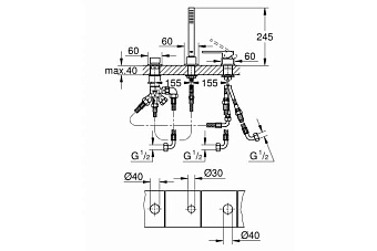 Смеситель для ванны GROHE Plus 23845003 хром