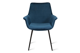 Кухонный стул AERO 65х44х85см велюр/сталь Navy