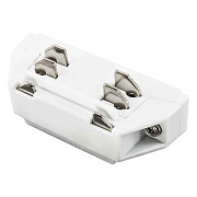 Коннектор Lightstar 504106 белый для трёхфазного трека