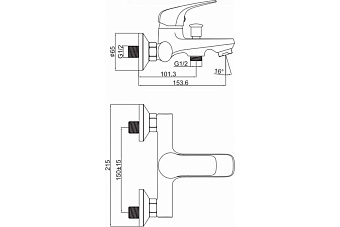 Смеситель для ванны Maxonor MN3277 хром