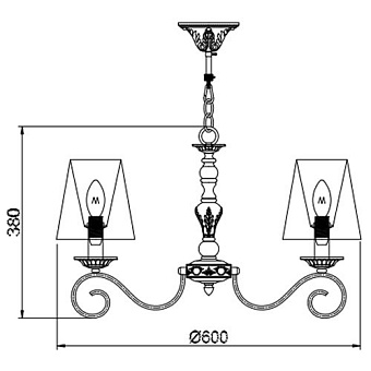 Люстра подвесная Maytoni Bouquet ARM023-06-S 40Вт 6 лампочек E14