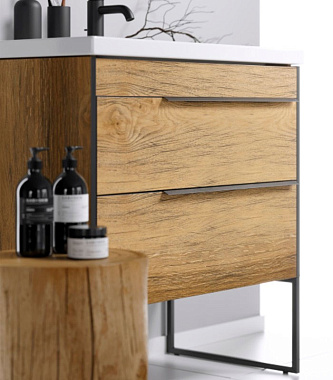 Тумба с раковиной AQWELLA Fargo FRG0110DB+FRGN440 46х101х85,7см