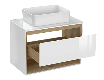 Тумба под раковину подвесная CERSANIT LOUNA SP-SZ-LOU80-BL/Wh 49х80х54,6см
