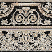 Декор ALMA CERAMICA Arina DFU03ARA204 бежевый/чёрный 41,8х41,8см 1,398кв.м.