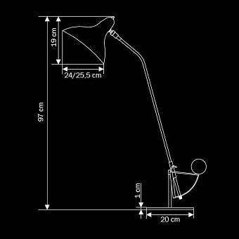 Настольная лампа офисная Lightstar Manti 764906 40Вт E14
