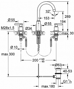 Смеситель для раковины GROHE Atrio Jota 20009000 хром