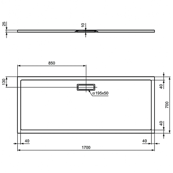Душевой поддон IDEAL STANDARD ULTRAFLAT NEW T4479V1 70х170см