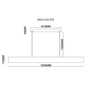 Светильник подвесной WERTMARK EDDA WE514.03.703 30Вт LED