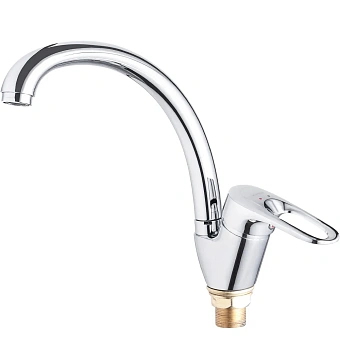 Смеситель для кухни Maxonor MN4104-2 поворотный излив хром