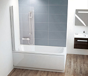 Стеклянная шторка на ванну RAVAK CVS1 7QL40100Z1 150х80см