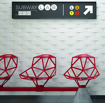 Настенная плитка WOW Subway Lab 94206 New Bevel Ice White Matt 7,5х30см 0,355кв.м. матовая