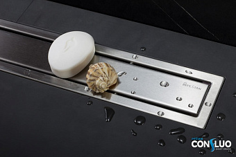 Щелевой душевой трап Pestan Confluo Premium Line 650 69,6х13,6см горизонтальный сток