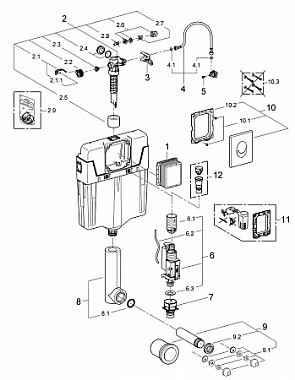 Бачок скрытый GROHE GD2 38895000 9л