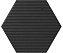 Настенная плитка WOW Subway Lab 101188 Mini Hexa Canale Graphite Matt. 15х17,3см 0,578кв.м. матовая