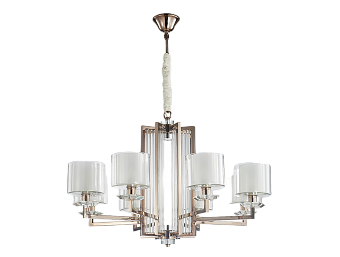 Люстра подвесная Newport 4400 4408+1/C black nickel 65Вт 10 лампочек E14