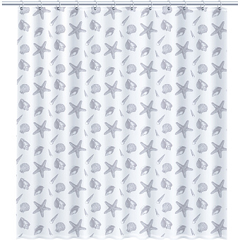 Шторка для ванной FIXSEN Laguna FX-1501A 200х180см серый