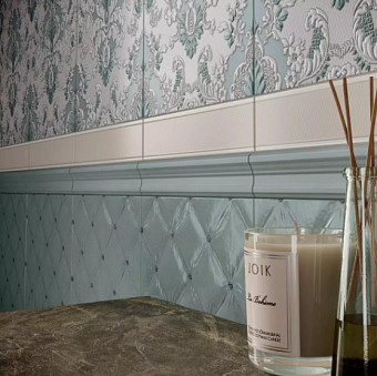 Бордюр KERAMA MARAZZI Браганса BLE021 голубой матовый 5,5х25см 0,014кв.м.