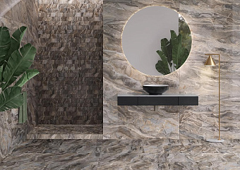 Керамическая мозаика VITRA MarbleSet K9513748LPR1VTE0 Оробико тёмный Греж 7ЛПР 30х30см 0,9кв.м.