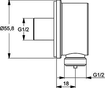 Шланговое подключение IDEAL STANDARD B9448AA хром