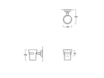 Стакан в ванную SIMAS Б/С Аксессуары 260203cr хром
