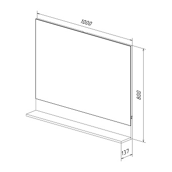 Зеркало LEMARK Romance LM07R100Z 80х100см без подсветки