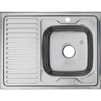 Мойка кухонная MELANA 8060 016/2 R (*10) 80х60см хром