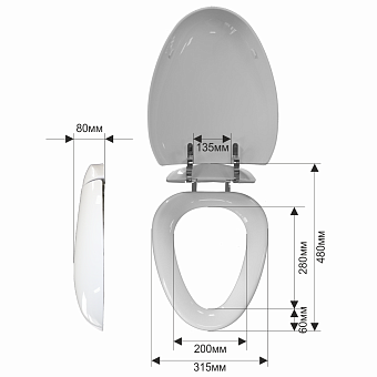 Сиденье для унитаза MELANA 821BS-805 с микролифтом