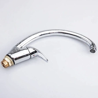 Смеситель для кухни Maxonor MN4115-2 поворотный излив хром