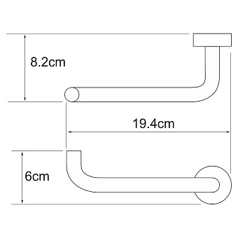 Держатель туалетной бумаги WASSERKRAFT Donau K-9496 хром
