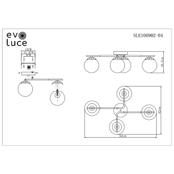Светильник потолочный Evoluce LITERNO SLE106902-04 160Вт E14