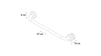Поручень для ванной FIXSEN HOTEL FX-31017C 9,5см полированная сталь
