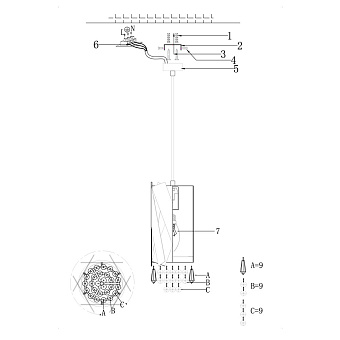 Светильник подвесной Maytoni Artistico MOD017PL-01BS 40Вт E14