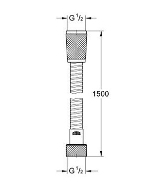 Душевой шланг GROHE 28143LS0 150см белый