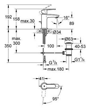 Смеситель для раковины GROHE Eurostyle Cosmopolitan 2338720E хром