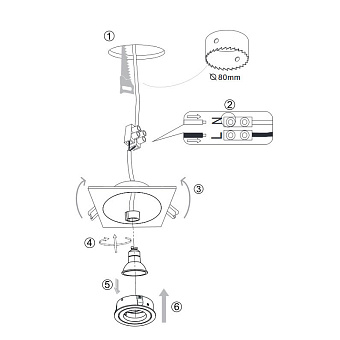 Светильник точечный встраиваемый Maytoni Atom DL024-2-01W 50Вт GU10