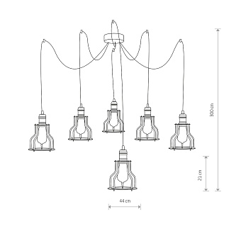Светильник подвесной Nowodvorski Workshop 9631 360Вт E27