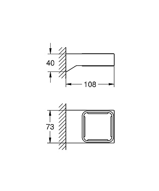 Держатель для аксессуаров GROHE Selection Cube 40865000 хром