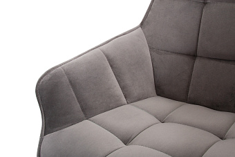 Кухонный стул поворотный AERO 56х61х85см велюр/сталь Light Grey