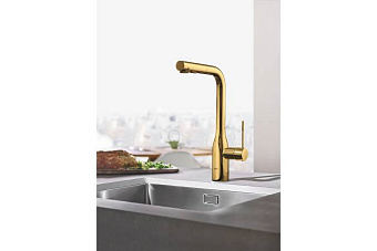 Смеситель для кухни GROHE Essence New 30270GL0 высокий излив золото